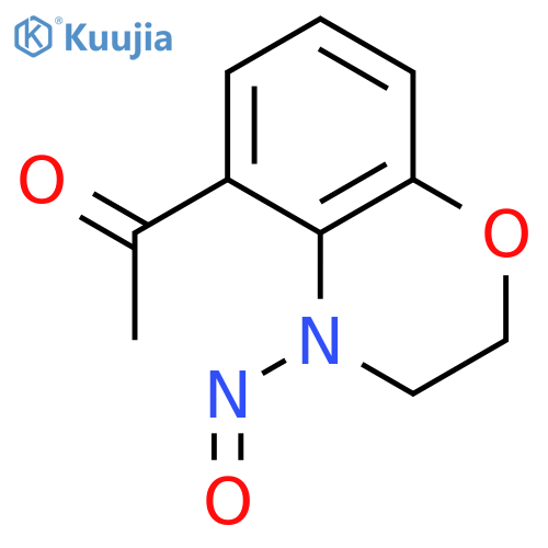 Ethanone, 1-(3,4-dihydro-4-nitroso-2H-1,4-benzoxazin-5-yl)- structure