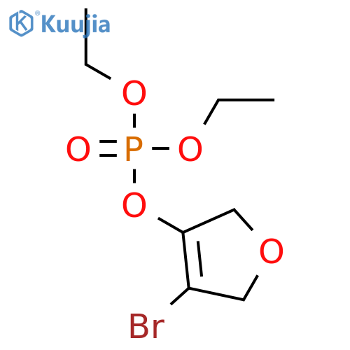Phosphoric acid, 4-bromo-2,5-dihydro-3-furanyl diethyl ester structure
