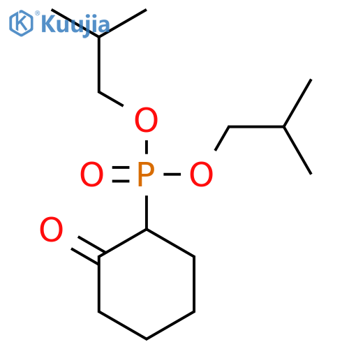 Phosphonic acid, (2-oxocyclohexyl)-, bis(2-methylpropyl) ester structure