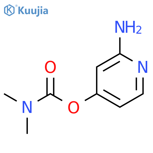 Carbamic acid, dimethyl-, 2-amino-4-pyridinyl ester structure