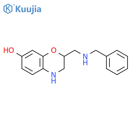2H-1,4-Benzoxazin-7-ol, 3,4-dihydro-2-[[(phenylmethyl)amino]methyl]- structure