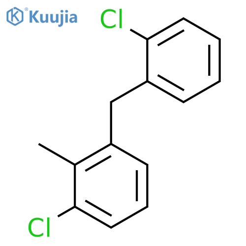 Benzene, 1-chloro-3-[(2-chlorophenyl)methyl]-2-methyl- structure