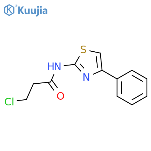 Propanamide, 3-chloro-N-(4-phenyl-2-thiazolyl)- structure