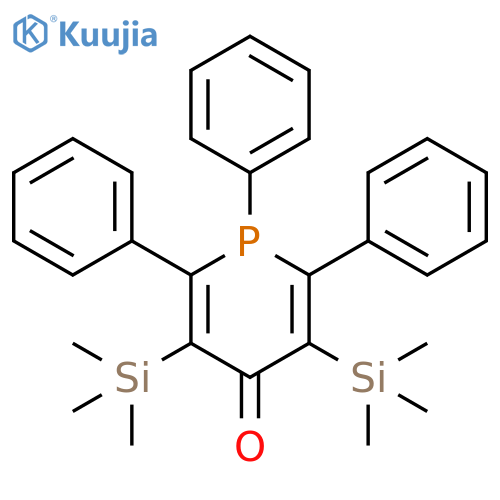 4(1H)-Phosphorinone, 1,2,6-triphenyl-3,5-bis(trimethylsilyl)- structure