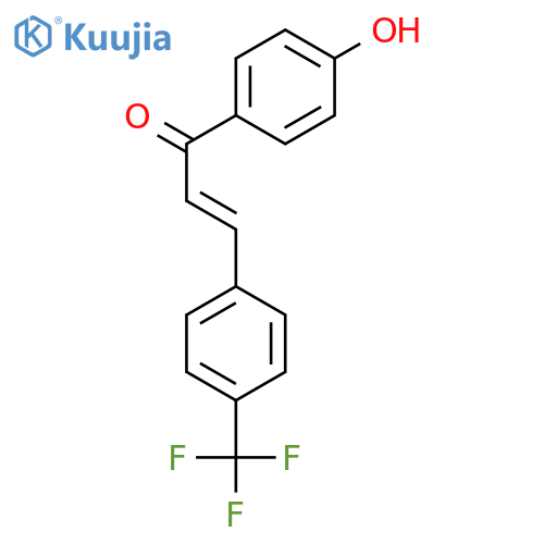 2-Propen-1-one, 1-(4-hydroxyphenyl)-3-[4-(trifluoromethyl)phenyl]-, (E)- structure