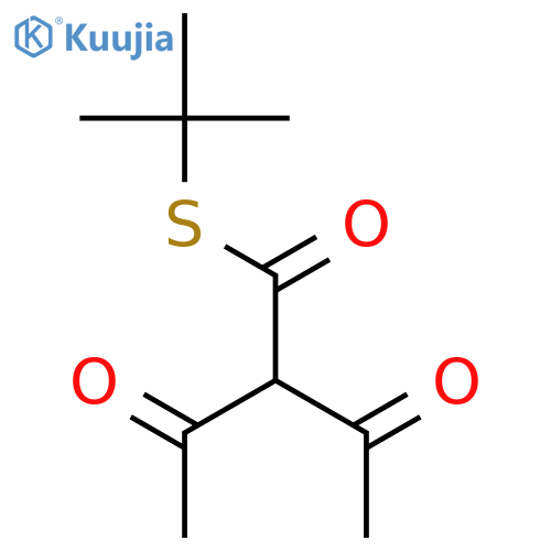 Butanethioic acid, 2-acetyl-3-oxo-, S-(1,1-dimethylethyl) ester structure