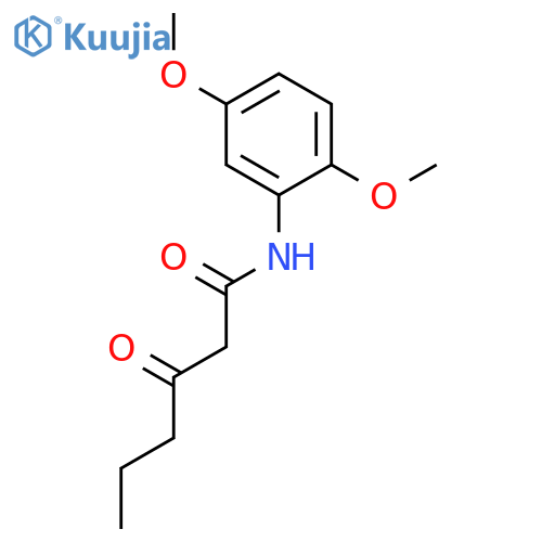 Hexanamide, N-(2,5-dimethoxyphenyl)-3-oxo- structure