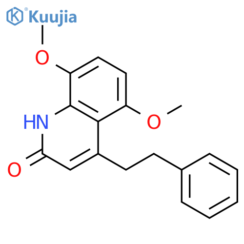 2(1H)-Quinolinone, 5,8-dimethoxy-4-(2-phenylethyl)- structure
