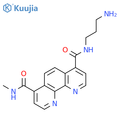 1,10-Phenanthroline-4,7-dicarboxamide, N-(3-aminopropyl)-N'-methyl- structure
