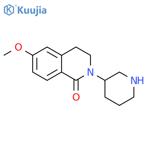 1(2H)-Isoquinolinone, 3,4-dihydro-6-methoxy-2-(3-piperidinyl)- structure