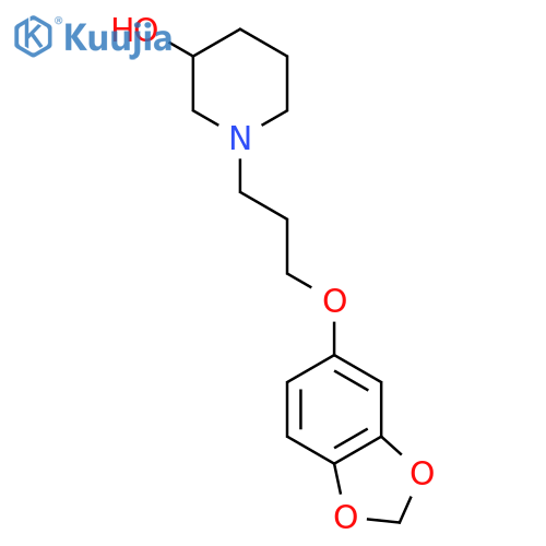 3-Piperidinol, 1-[3-(1,3-benzodioxol-5-yloxy)propyl]- structure