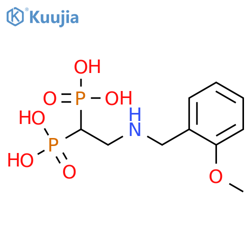 Phosphonic acid, [2-[[(2-methoxyphenyl)methyl]amino]ethylidene]bis- structure