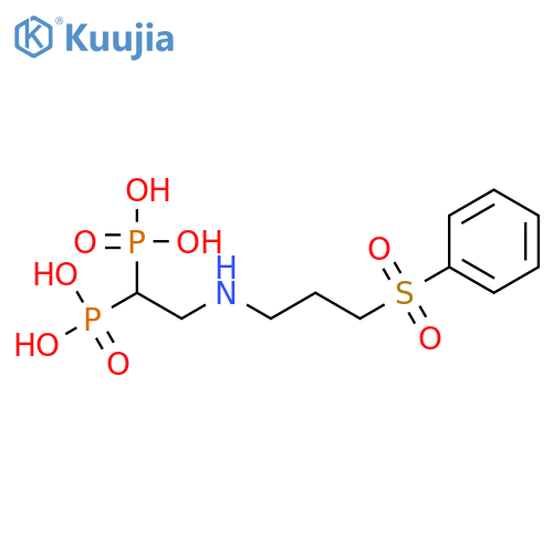 PHOSPHONIC ACID, [2-[[3-(PHENYLSULFONYL)PROPYL]AMINO]ETHYLIDENE]BIS- structure