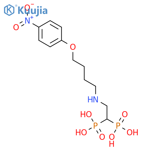 Phosphonic acid, [2-[[4-(4-nitrophenoxy)butyl]amino]ethylidene]bis- structure