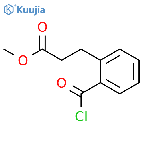 Benzenepropanoic acid, 2-(chlorocarbonyl)-, methyl ester structure