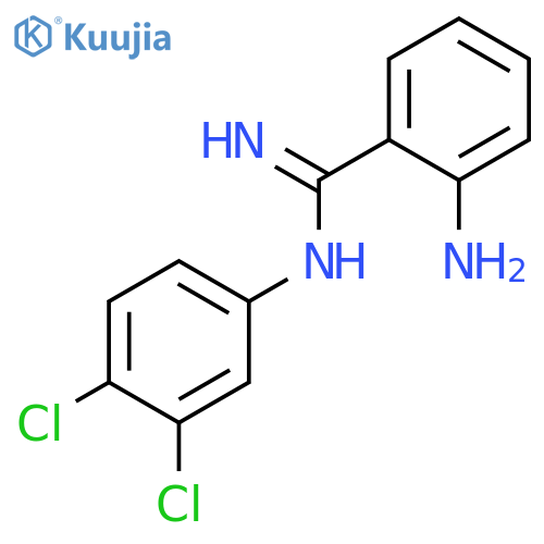 Benzenecarboximidamide, 2-amino-N-(3,4-dichlorophenyl)- structure