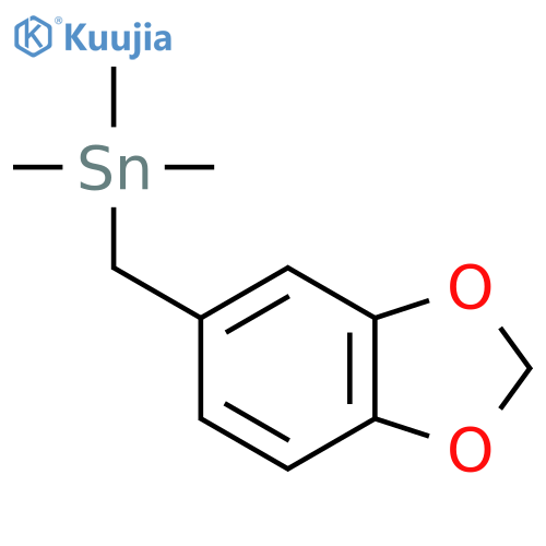 Stannane, (1,3-benzodioxol-5-ylmethyl)trimethyl- structure