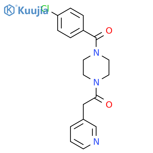 Piperazine, 1-(4-chlorobenzoyl)-4-(3-pyridinylacetyl)- structure