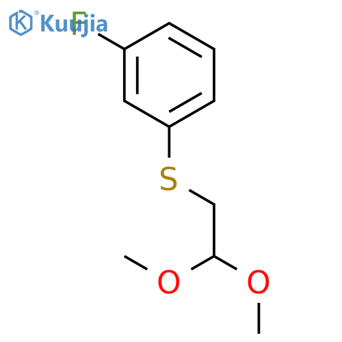 Benzene, 1-[(2,2-dimethoxyethyl)thio]-3-fluoro- structure