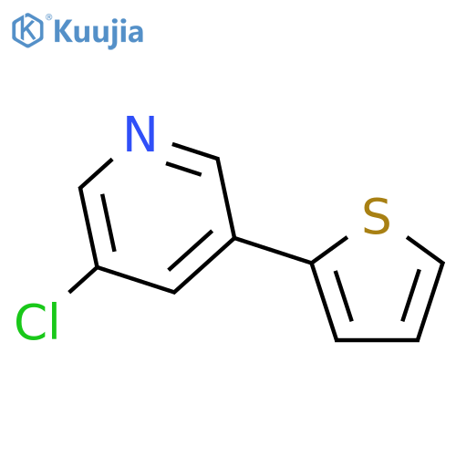 PYRIDINE, 3-CHLORO-5-(2-THIENYL)- structure