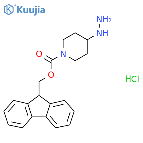 (9H-Fluoren-9-yl)methyl 4-hydrazinylpiperidine-1-carboxylate hydrochloride structure