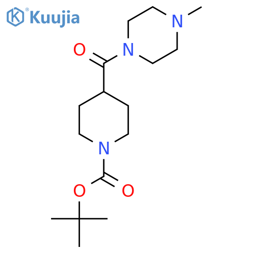 tert-butyl 4-(4-methylpiperazine-1-carbonyl)piperidine-1-carboxylate structure