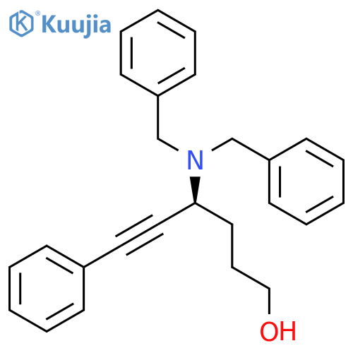 5-Hexyn-1-ol, 4-[bis(phenylmethyl)amino]-6-phenyl-, (4S)- structure