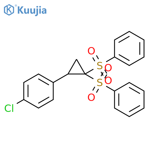 Benzene, 1-[2,2-bis(phenylsulfonyl)cyclopropyl]-4-chloro- structure