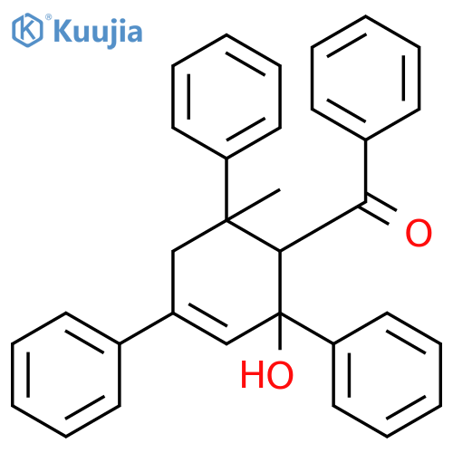 (2-hydroxy-6-methyl-2,4,6-triphenylcyclohex-3-en-1-yl)-phenylmethanone structure