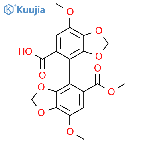 7,7'-Dimethoxy-4,4'-Bi-1,3-benzodioxole-5,5'-dicarboxylic Acid Monomethyl Ester structure