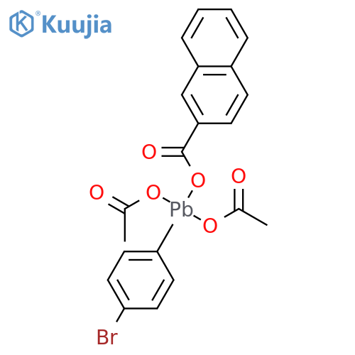 Plumbane, bis(acetyloxy)(4-bromophenyl)[(2-naphthalenylcarbonyl)oxy]- structure