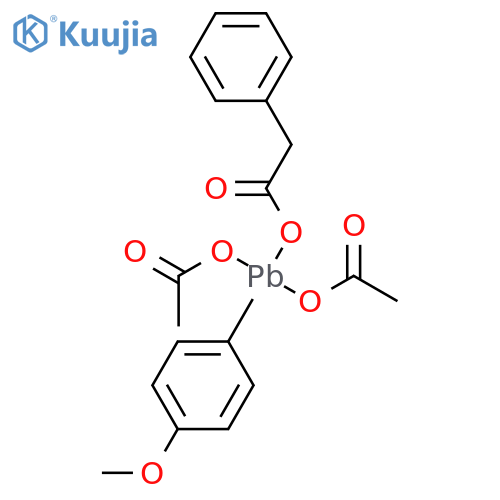 Plumbane, bis(acetyloxy)(4-methoxyphenyl)[(phenylacetyl)oxy]- structure