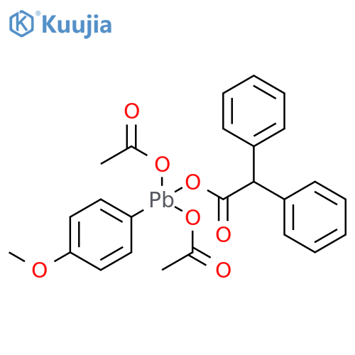 Plumbane, bis(acetyloxy)[(diphenylacetyl)oxy](4-methoxyphenyl)- structure