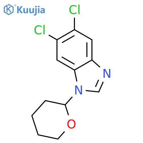 1H-Benzimidazole, 5,6-dichloro-1-(tetrahydro-2H-pyran-2-yl)- structure
