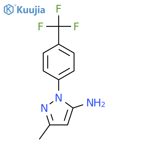 1H-Pyrazol-5-amine, 3-methyl-1-[4-(trifluoromethyl)phenyl]- structure