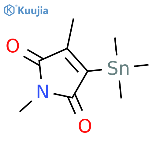 1H-Pyrrole-2,5-dione, 1,3-dimethyl-4-(trimethylstannyl)- structure