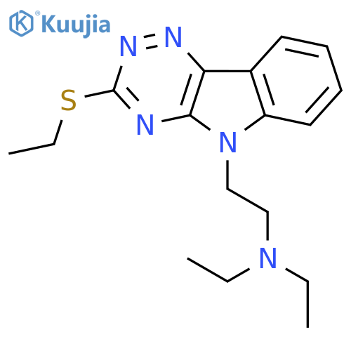 5H-1,2,4-Triazino[5,6-b]indole-5-ethanamine, N,N-diethyl-3-(ethylthio)- structure