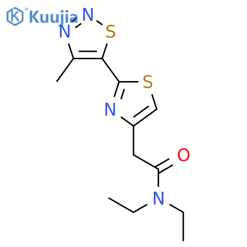 4-Thiazoleacetamide, N,N-diethyl-2-(4-methyl-1,2,3-thiadiazol-5-yl)- structure