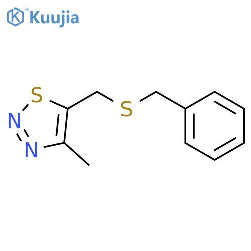 1,2,3-Thiadiazole, 4-methyl-5-[[(phenylmethyl)thio]methyl]- structure