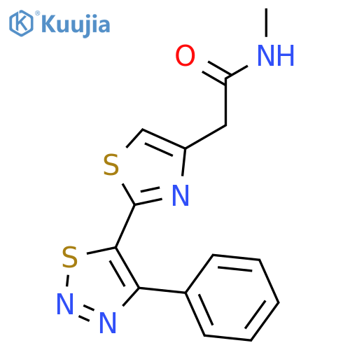 4-Thiazoleacetamide, N-methyl-2-(4-phenyl-1,2,3-thiadiazol-5-yl)- structure