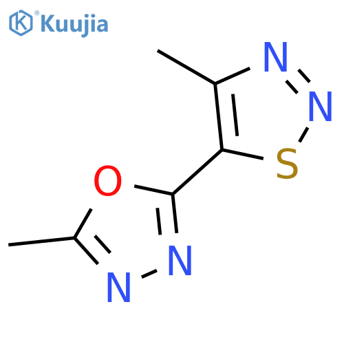 1,3,4-OXADIAZOLE, 2-METHYL-5-(4-METHYL-1,2,3-THIADIAZOL-5-YL)- structure