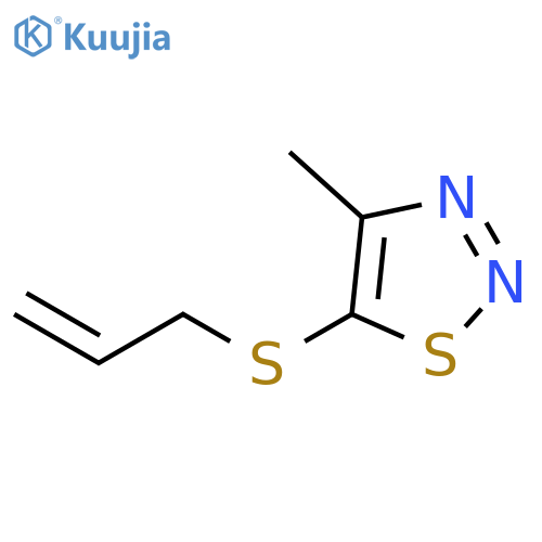 1,2,3-Thiadiazole, 4-methyl-5-(2-propenylthio)- structure