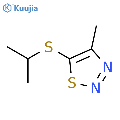 1,2,3-Thiadiazole, 4-methyl-5-[(1-methylethyl)thio]- structure