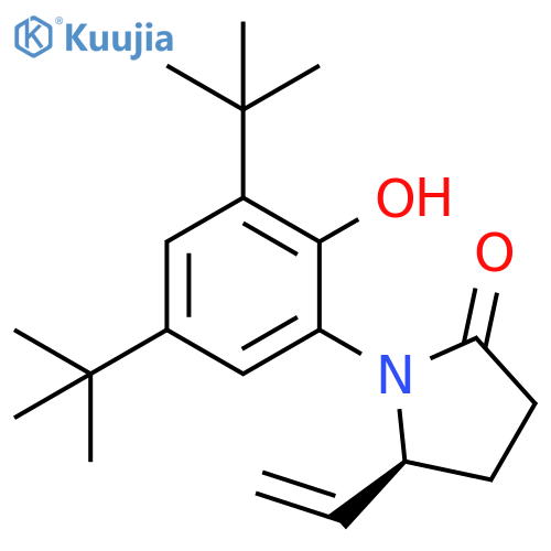 (5S)-1-[3,5-Bis(1,1-dimethylethyl)-2-hydroxyphenyl]-5-ethenyl-2-pyrrolidinone structure