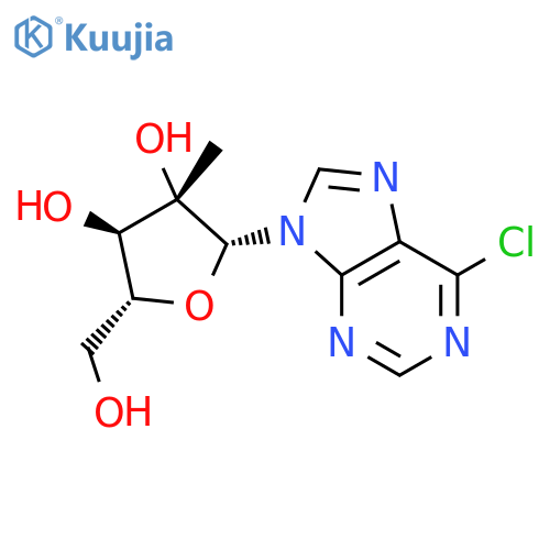 6-Chloro-9-(2-C-methyl-beta-D-ribofuranosyl)-9H-purine structure