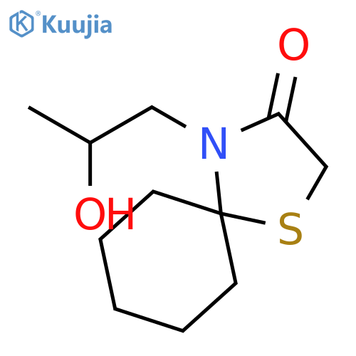 1-Thia-4-azaspiro[4.5]decan-3-one, 4-(2-hydroxypropyl)- structure