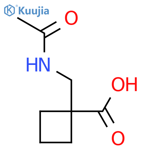 1-(Acetamidomethyl)cyclobutane-1-carboxylic acid structure