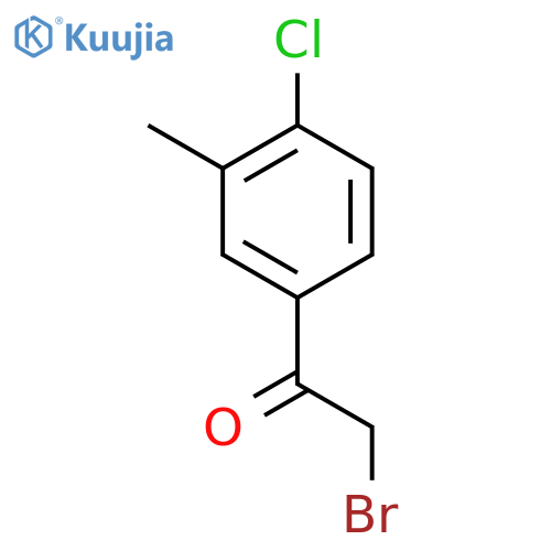 2-Bromo-1-(4-chloro-3-methylphenyl)ethanone structure