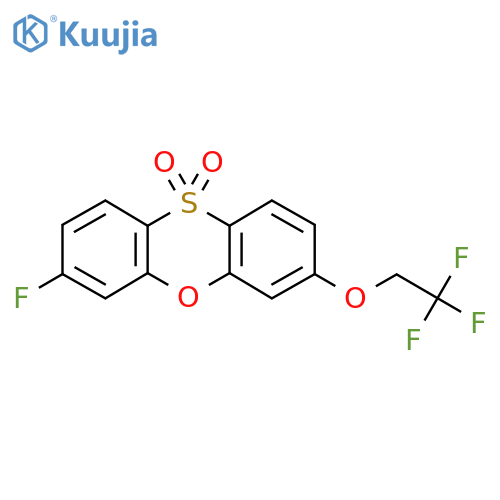 Phenoxathiin, 3-fluoro-7-(2,2,2-trifluoroethoxy)-, 10,10-dioxide structure