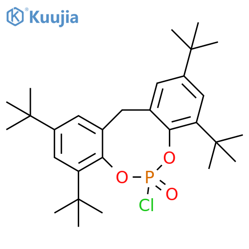 12H-Dibenzo[d,g][1,3,2]dioxaphosphocin, 6-chloro-2,4,8,10-tetrakis(1,1-dimethylethyl)-, 6-oxide structure